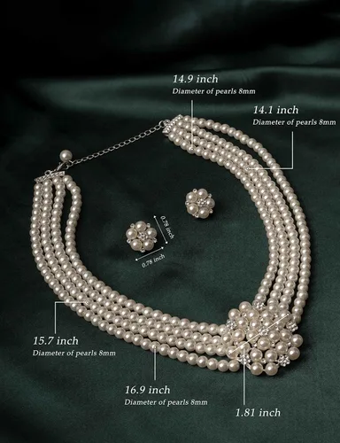 Vista 2 de Zivyes Audrey Hepburn Holly Golightly Breakfast at Tiffanys Costume Accessory Necklace Gloves Holder