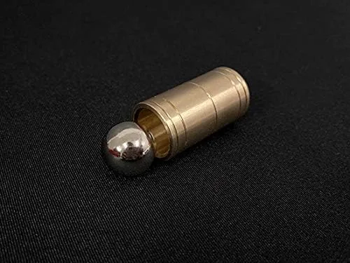 Vista 4 de MOMOMAGE Bola y tubo Misterio Trucos de magia de cerca ilusiones Trucos de truco de accesorios mentalismo mágico latón bola de acero fregadero abajo