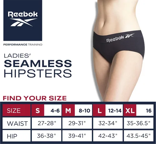 Vista 7 de Reebok Ropa interior sin costuras para mujer (5 unidades)