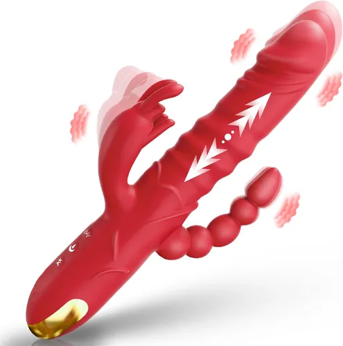 Vista 9 de SUPOLA - Vibradores de consolador con empuje, juguetes sexuales para adultos para mujeres - Juguetes sexuales, consoladores, vibrador de conejo
