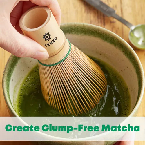 Vista 9 de Tenzo Matcha - Polvo de té verde BetterBoost (1.06 onzas) con batidor de bambú de 100 puntas