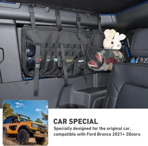 Vista 4 de Bolsas de almacenamiento para maletero trasero de 2 puertas para Ford Bronco 2021 2022+ 2 puertas (1 unidad, parte derecha)