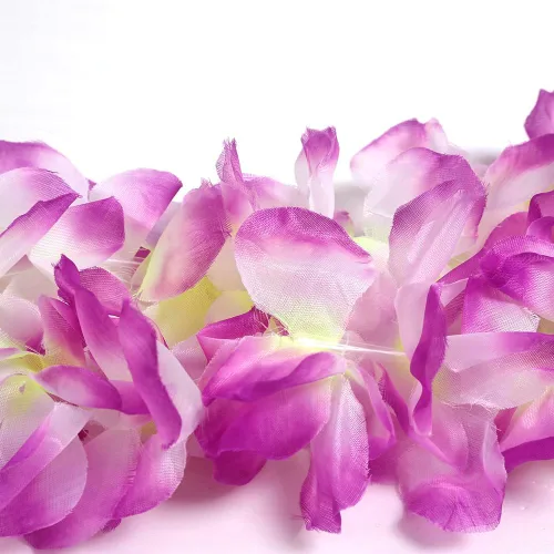 Vista 3 de 50 piezas de leis hawaianos para fiesta Luau a granel, Luau Leis pone collar hawaiano suministros de fiesta para adultos y niños, flores hawaianas