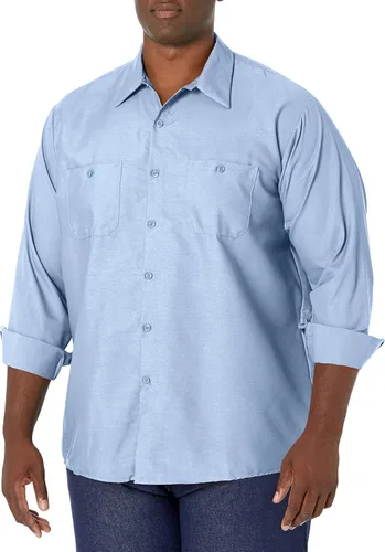 Vista 24 de Red Kap Camisa de trabajo industrial de manga larga para hombre Caqui