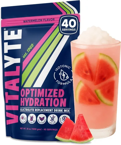 Vista 16 de Polvo para preparar bebida natural de electrolitos, libre de gluten, contenedor con 80 porciones, marca Vitalyte, cítrico (Cool Citrus)