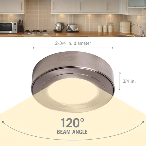 Vista 3 de Armacost Lighting 223412 Purevue 4000K luz LED en forma de disco con acabado blanco, blanco brillante