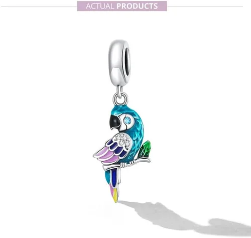 Vista 7 de Abalorios de la suerte para pulseras, pulseras originales de plata de ley 925 100% 925 (colgante de loro), Plata esterlina, plata de ley