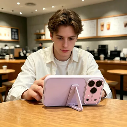 Vista 7 de Funda de silicona líquida para iPhone 17 Pro Max equipada con película protectora de lente, anticolisión suave al tacto y resistente a las manchas