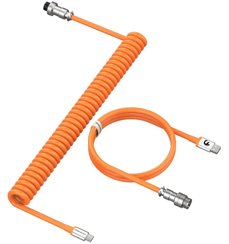 Vista 21 de LexonElec Cable de teclado para juegos, cable de teclado mecánico de conexión estable de doble manga USB tipo C, 6.6 ft (0.66 pies) con volante