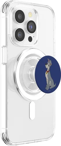 Vista 3 de Disney Señora y el vagabundo retrato azul PopSockets MagSafe PopGrip para iPhone