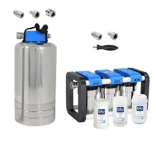 Vista 12 de Unidad de filtración de agua GoBluTech R2 + suavizador de agua (paquete), propiedad de veteranos estadounidenses