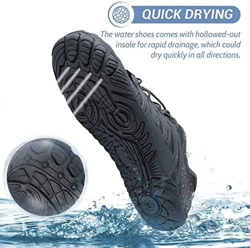 Vista 3 de SPUKEP Swim Shoes Womens Water Shoes Men Quick Dry Non-Slip Barefoot Shoes Women Pool Shoes Beach Shoes Mens Hiking Diving Sports Shoes Womens Yoga