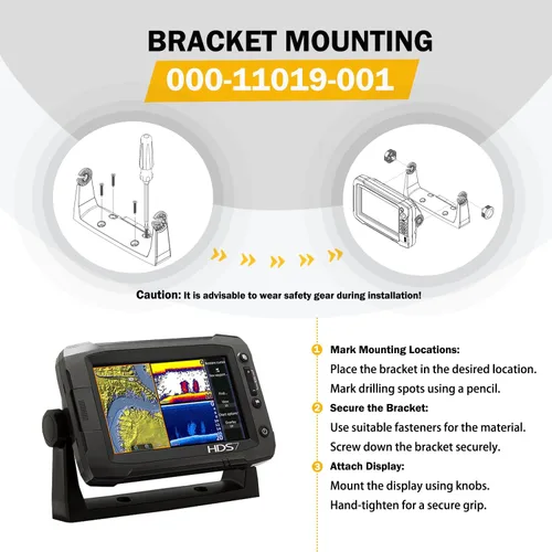 Vista 5 de 000-11019-001 Soporte de montaje cardán para HDS-7 Gen2 Gen3 Touch y HOOK-7