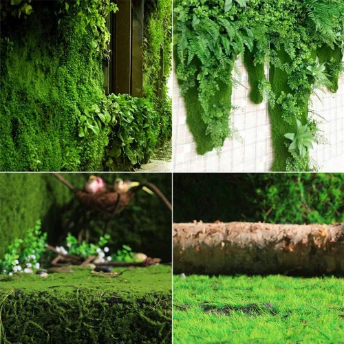 Vista 3 de Alfombra de césped artificial de musgo, césped sintético para bricolaje, simulación de paisaje, alfombra de césped artificial para balcón, terraza