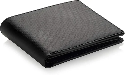 Vista 8 de Stealth Mode Cartera plegable de cuero para hombre con ventana de identificación y bloqueo RFID
