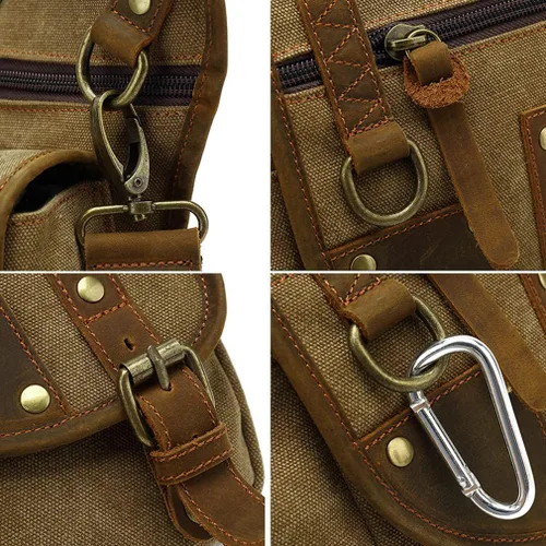 Vista 5 de Riñonera de cuero para hombres y mujeres, bolsa de protección multiusos, para motocicleta, deportes al aire libre, ciclismo, equitación, senderismo
