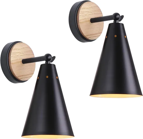 Vista 10 de MWZ Juego de 2 Apliques Dorados, Apliques de Pared Modernos de Latón con Pantalla de Metal, Lámpara de Brazo Oscilante de Montaje en Pared