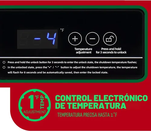 Vista 2 de DEMULLER Congelador profundo de 3.5 pies cúbicos con panel de visualización de temperatura, mini congelador con cesta extraíble, adecuado