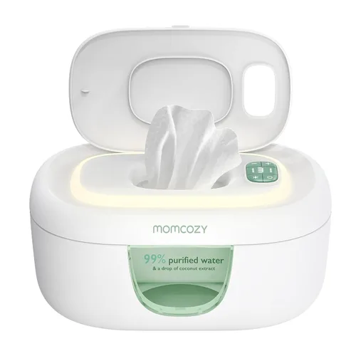 Vista 13 de Momcozy - Calentador de toallitas para bebé, diseño innovador de resorte, dispensador de gran capacidad para 60-80 unidades, 4 modos de control