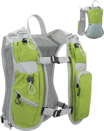 Vista 20 de Chaleco de correr para mujeres y hombres, mochila de hidratación para correr, chaleco para corredores, chaleco de hidratación, con soporte frontal