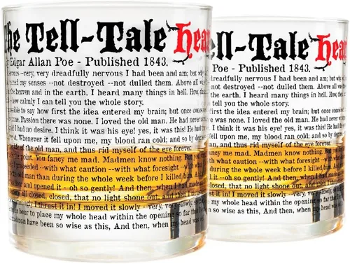 Vista 9 de Greenline Goods Vasos de whisky - Alicia en el país de las maravillas (juego de 2) Literatura Rocas Vidrio con Lewis Carroll Libro Imágenes &