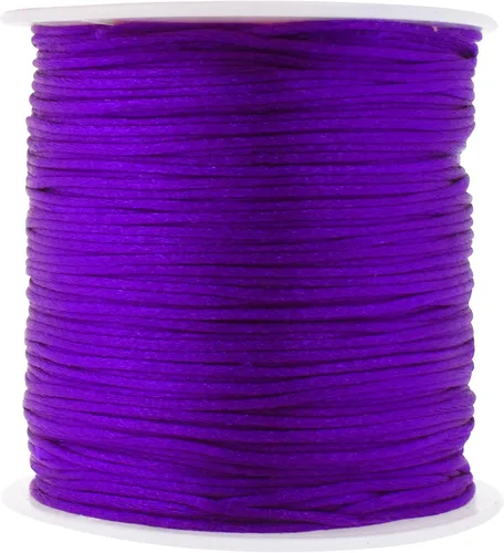 Vista 77 de Mandala Crafts Cordón de satén de cola de rattail de 0.02 in para nudos chinos de macramé