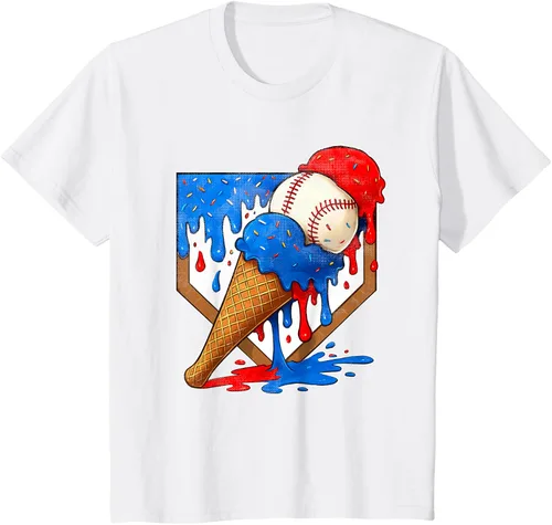 Vista 22 de Camiseta de béisbol desgastada para niños y jóvenes