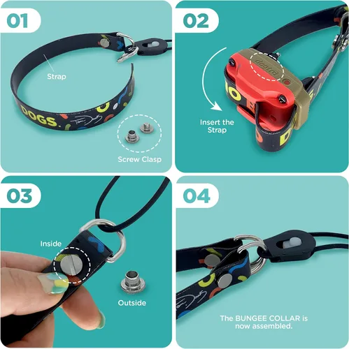 Vista 5 de Dogtra Tom Davis Collar Bungee Cómodo de fácil ajuste Compatible con Tom Davis Edición 280C Collar de entrenamiento para perro E-Collar Receptores