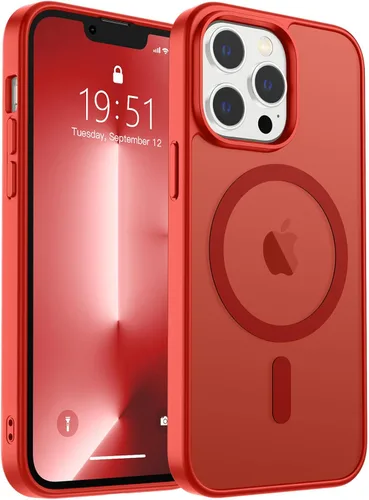 Vista 146 de zapica Funda magnética para iPhone Air, con protector de pantalla de vidrio templado, compatible con MagSafe, translúcida mate, a prueba de golpes