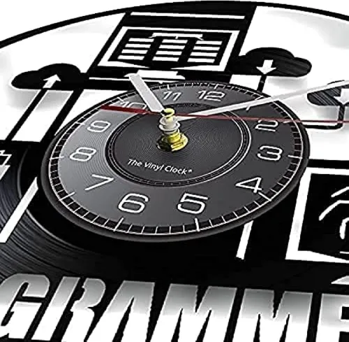Vista 2 de Reloj de pared para dormitorio, programador, reloj de pared de vinilo, registro genuino, sistema de programación de computadora, retro, reloj