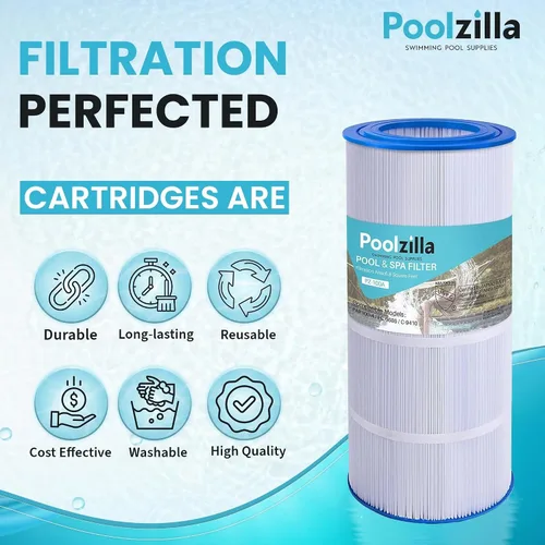 Vista 5 de Poolzilla Repuesto para filtro de piscina Pentair CC100, CCRP100, PAP100, PAP100-4, Unicel C-9410, R173215, Filbur FC-0686, 59054200, 160316