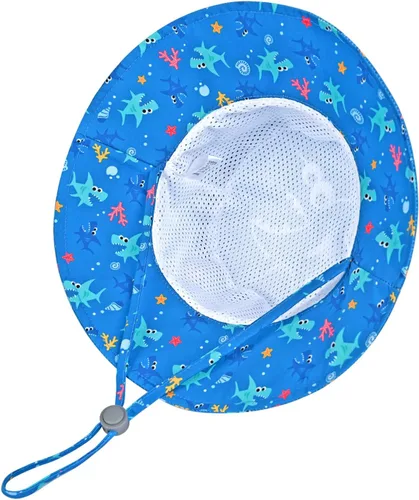Vista 3 de Kids Toddler Baby Boy Sun Hat Summer Bucket Hats with UPF 50+ UV Sun Protective 24-Shark