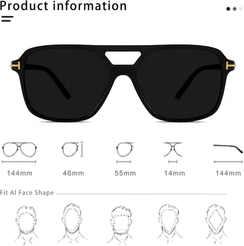 Vista 6 de Schmonti Gafas de sol estilo aviador retro de los años 70 para mujeres y hombres, gafas de sol clásicas con marco cuadrado, protección UV400