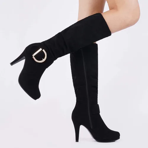 Vista 7 de DREAM PAIRS Botas de mujer de tacón alto y caña alta