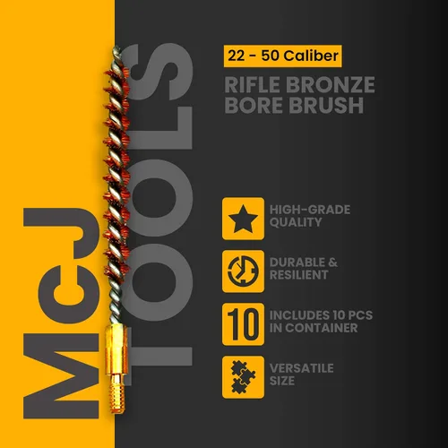 Vista 3 de Cepillos de Ánima de Bronce - Cepillos de Ánima de Calidad Premium para Limpieza y Mantenimiento de Pistolas y Rifles