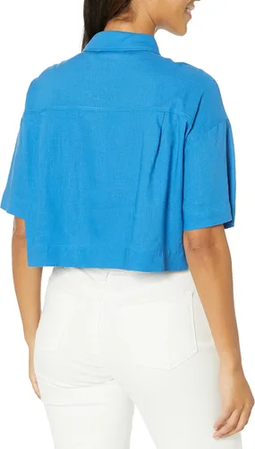 Vista 2 de Camisa recortada boxy para mujer