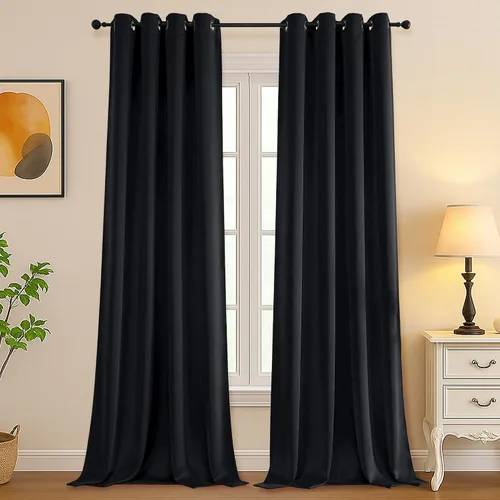 Vista 70 de Simplebrand Juego de 2 paneles de cenefa aguamarina para ventana de cocina de 14 pulgadas de largo, cortinas de oscurecimiento de habitación