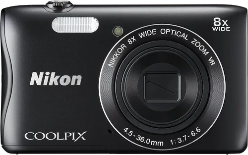 Vista 2 de Nikon Cámara digital COOLPIX S3700 Negro Óptico 8X Zoom 20,05 millones de píxeles S3700BK