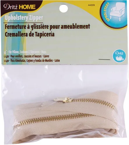 Vista 3 de Dritz Cremallera para tapicería, 24 pulgadas, 1 unidad, latón