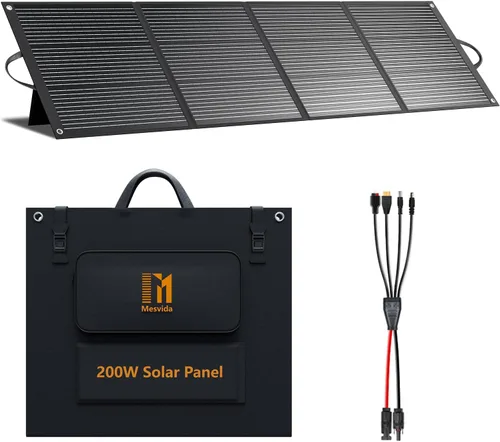 Vista 12 de Cargador solar portátil de 30 W, panel solar plegable con USB C y USB A 18 V MC4 DC para camping, mochilero, viajes, carga rápida para iPhone, LG