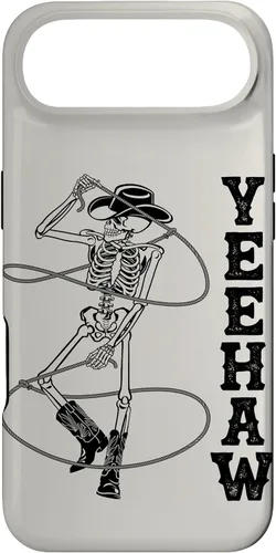Vista 27 de Western Cowboy Skeleton Yeehaw Rodeo Southern Country Music Case for iPhone 17