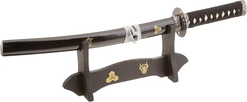 Vista 2 de Master BladesUSA Letter Opener, Historical Short Sword, Cord Wrapped Handle, Black Lacquer Scabbard, Includes Sword Stand, Collectible, Display
