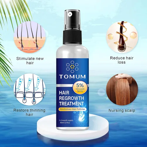 Vista 3 de Minoxidil para hombres y mujeres Crecimiento del cabello: 5% de minoxidil en aerosol tópico Tratamiento para el crecimiento del cabello Detener