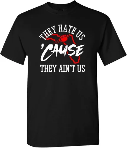 Vista 22 de Xtreme Apparrel They Hate Us 'Cause They Ain't Us Men's T-Shirt for Football Fans Arizona - Camisa negra