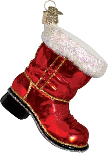 Vista 17 de Old World Christmas - Adornos de vidrio soplado de familia de 4 calcetines para árbol de Navidad