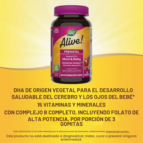 Vista 3 de ¡La manera más natural de estar vivo! Gomitas de vitaminas prenatales