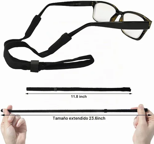 Vista 2 de Paquete de 10 correas ajustables para lentes alrededor del cuello, cordón universal para gafas, cadena para gafas de sol, cordón retenedor de gafas
