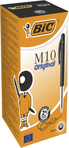 Vista 10 de BIC M10 - Bolígrafos Clic medianos (100 unidades), color negro