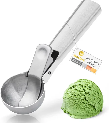 Vista 9 de Cuchara Premium para Helado con Gatillo, Cuchara para Helado de Acero Inoxidable, Cuchara de Metal Resistente para Helado Apta para Lavavajillas