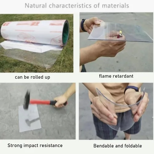 Vista 4 de Hoja de policarbonato para techos, paneles de techo de policarbonato transparente, lámina de plástico acrílico, protección UV, cubierta impermeable